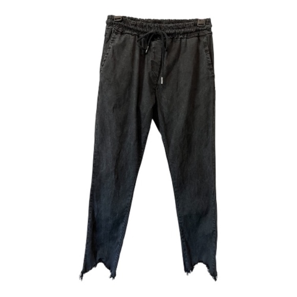 Venti6 Pants - 👖 EUC VENTI6 Black Fringe Hem Jogger Pants | Size M